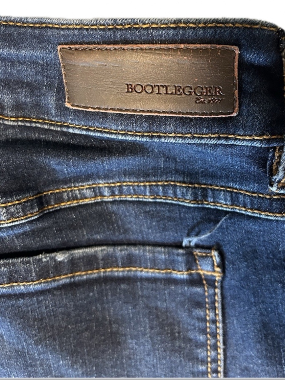 Bootlegger The Real McCoy Slim Boot Jeans Indigo Wash W26 L31 - Picture 4 of 6